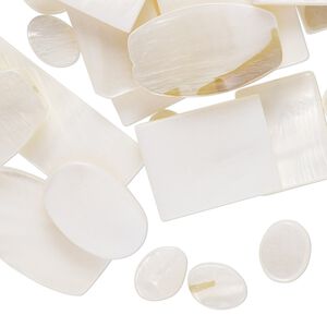 Bead mix, bleufer shell and mother-of-pearl shell (natural), mixed colors, 8x2mm-28x20mm mixed shape, Mohs hardness 3-1/2. Sold per 50-gram pkg, approximately 30-60 beads.