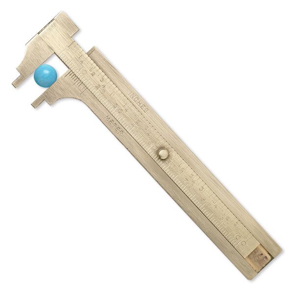 Slide gauge, brass, 4-5/8 x 1-5/16 inches. Sold individually. image number 0