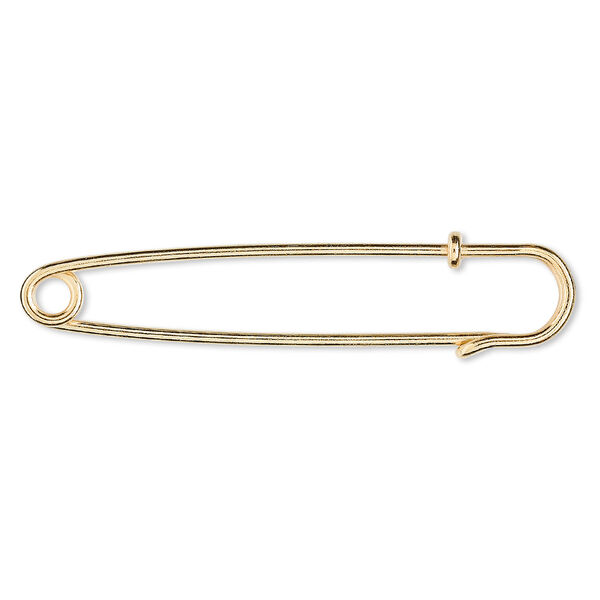 Kilt pin, gold-finished brass, 3 inches. Sold per pkg of 100. image number 0