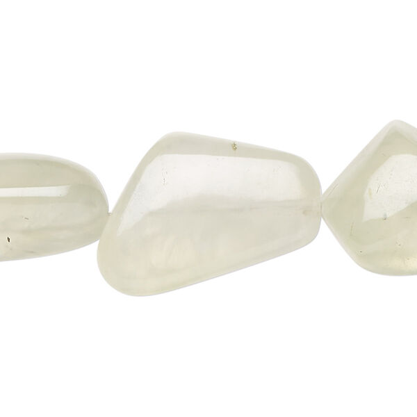 Bead, prehnite (natural), small to large hand-cut nugget, Mohs hardness 6 to 6-1/2. Sold per 14-inch strand, approximately 15 beads. image number 0