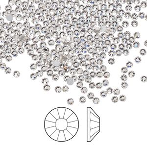 Flat back 144pk crystal foil back, Preciosa Viva 12® Czech crystal rhinestone 1.9-2.1mm chaton rose round SS6