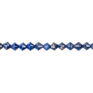Lapis lazuli 1pkg1, faceted bicone bead natural 15.5-16 inch 4mm