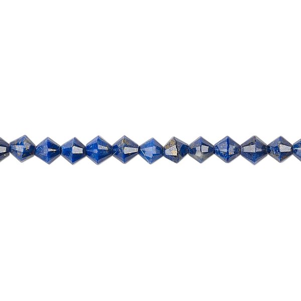 Lapis lazuli 1pkg1, faceted bicone bead natural 15.5-16 inch 4mm image number 0
