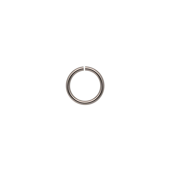 Jump ring, stainless steel, 9.5mm round, 7.6mm inside diameter, 18 gauge. Sold per pkg of 50. image number 0