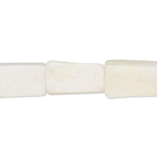 Multi-new "jade" 1pkg1, square tube bead natural C grade, 8 inch 15x9mm-17x10mm image number 0