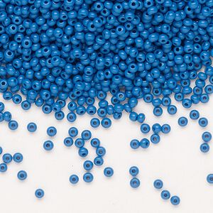 Seed bead, Preciosa Ornela Czech glass, pkg/50g, #11 rocaille, opaque denim blue, (33210).