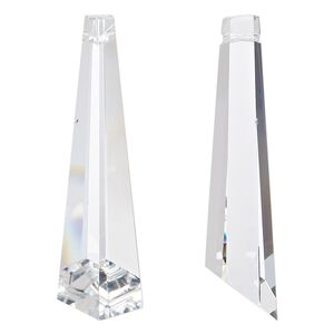 Suncatcher 175pk clear, Asfour Crystal 61x14mm top-drilled 6-sided graduated prism