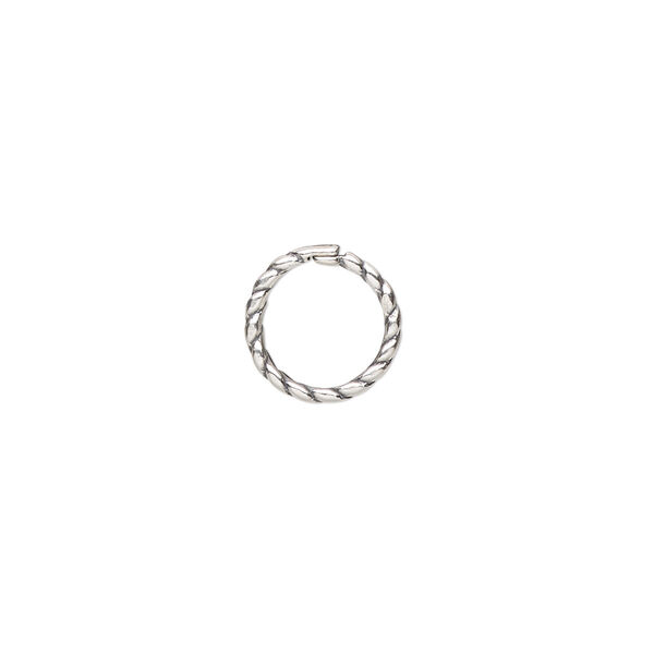 Loop Lock™, JBB Findings, antiqued sterling silver, 11.5x2mm twisted round. Sold individually. image number 0