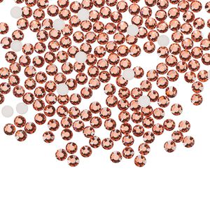 Flat back 144pk padparadscha foil back, Preciosa MAXIMA Czech crystal rhinestone 2.5-2.7mm chaton rose round SS9