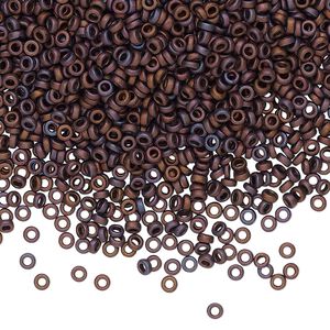 Seed bead, Miyuki, glass, pkg/50g, 2.2x1mm spacer rondelle, opaque iris purple, (SPR2.2-2005).