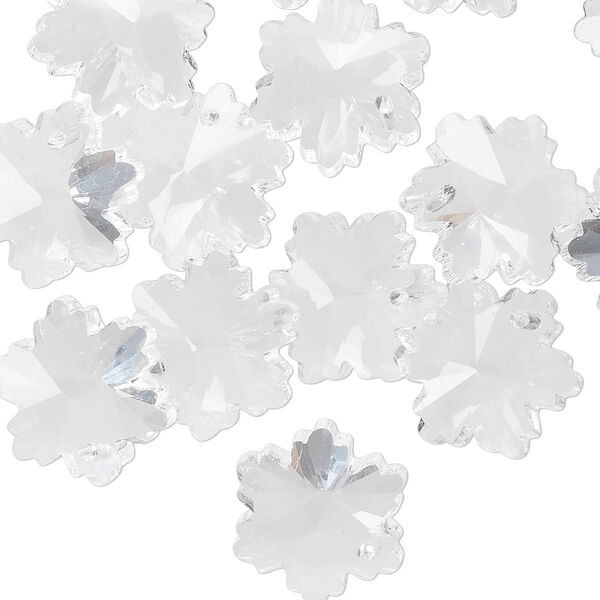 Drop 16pk clear, Celestial Crystal® 14x13mm snowflake image number 0