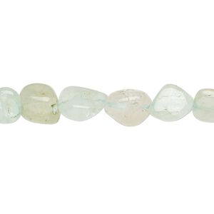 Aquamarine 1pkg1, nugget bead 14 inch small