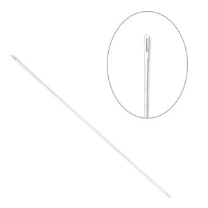 Needle, John James, nickel-plated steel, #15 with 0.36mm eye width, 1-3/4 inches. Sold per pkg of 25.