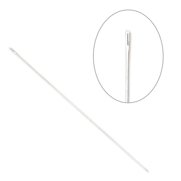 Needle, John James, nickel-plated steel, #15 with 0.36mm eye width, 1-3/4 inches. Sold per pkg of 25. image number 0