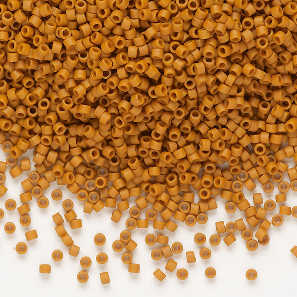 Seed bead, Delica®, glass, pkg/250g, #11 round, opaque matte glazed persimmon (DB-2287). image number 0