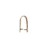 Bail, JBB Findings, ice-pick, antiqued brass, 15x10mm shield with lines, 11.5mm grip length. Sold individually. image number 1