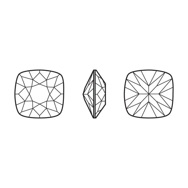 Fancy stone 1pkg1 Caribbean green foil back, Crystal Passions&reg; Regenerated 12mm cushion 4470 image number 1