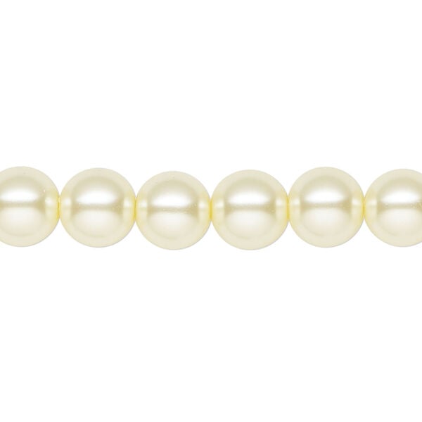 Pearl 1pk ivory, Celestial Crystal&reg; 8mm round 15.5-16 inch image number 0
