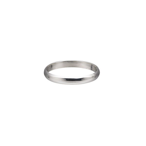 Ring, sterling silver, 2.5mm wide, size 6. Sold individually. image number 0