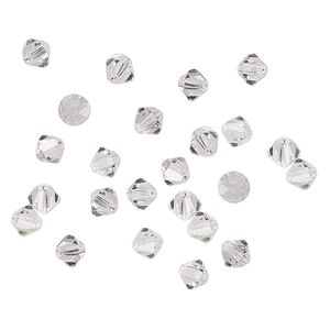 Bead 24pk crystal, Preciosa Czech crystal 6mm bicone