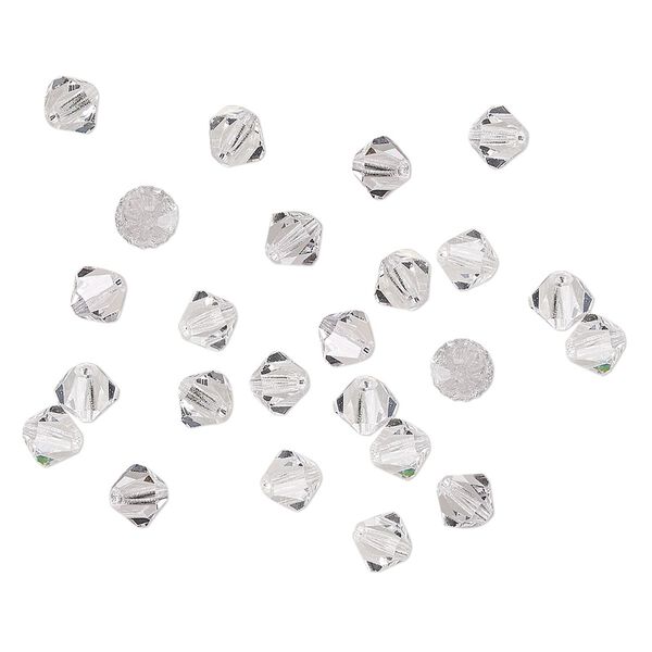 Bead 24pk crystal, Preciosa Czech crystal 6mm bicone image number 0