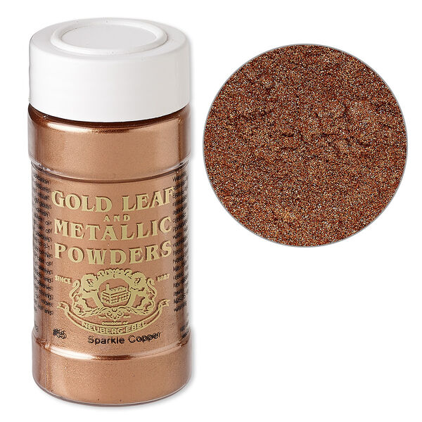 Mica powder, Gold Leaf & Metallic Powders, sparkle copper. Sold per 1-ounce jar. image number 0
