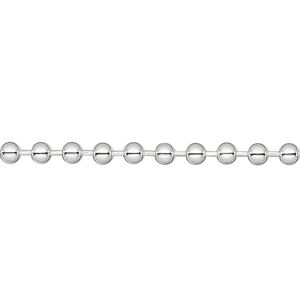 Chain 1pkg1 silver-plated ball, 3.2mm, steel 12 foot unfinished