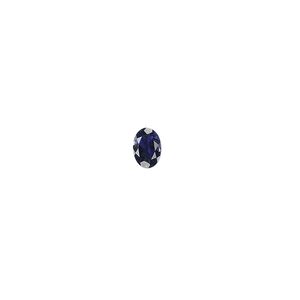 Iolite 1pkg1, hand-cut faceted oval gem natural 6x4mm