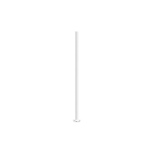 Head pin, silver-plated brass, 1 inch, 21 gauge. Sold per pkg of 100. image number 0