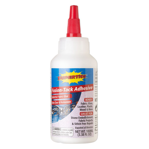 Adhesive, SUPERTite®, Fusion Tack Adhesive, clear. Sold per 3.38-fluid ounce tube. image number 0