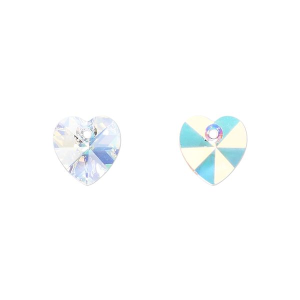 Drop 144pk crystal AB, Preciosa Czech crystal 10mm pendant heart image number 0