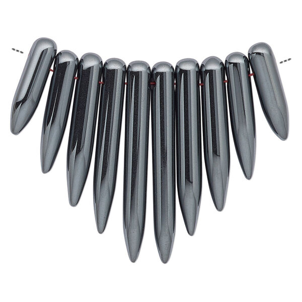 Focal, Hemalyke™ (man-made), 20x5mm-40x5mm graduated spike fan. Sold per 10-piece set. image number 0