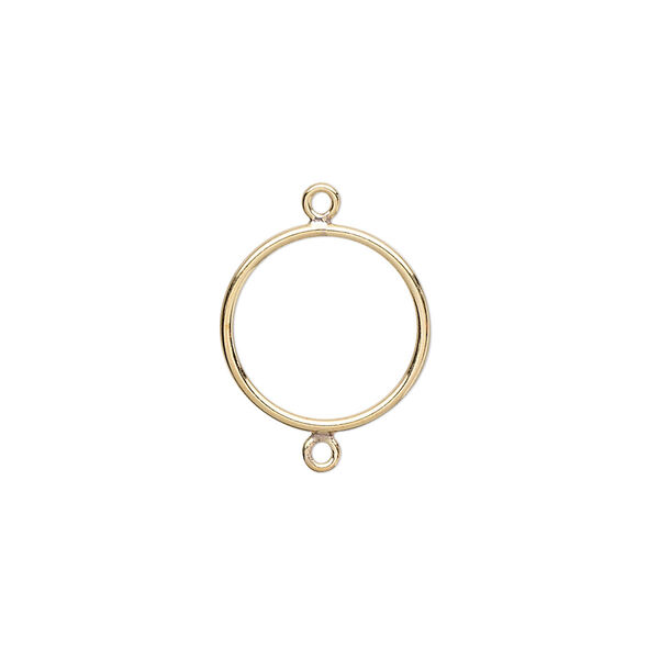 Link, 14Kt gold-filled, 14mm open round. Sold per pkg of 2. image number 0