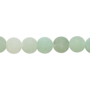 Green aventurine 1pkg1, matte round bead natural 8 inch 8mm