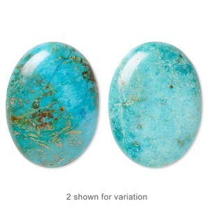 Turquoise 1pkg1, calibrated oval cab 40x30mm