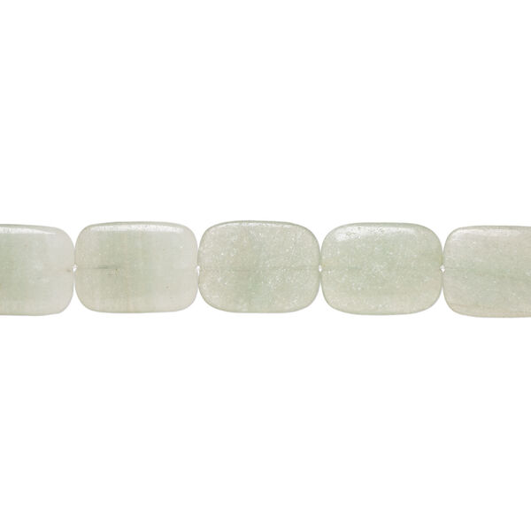 Green aventurine 1pkg1, rounded flat rectangle bead natural, 16 inch 40x20mm image number 1