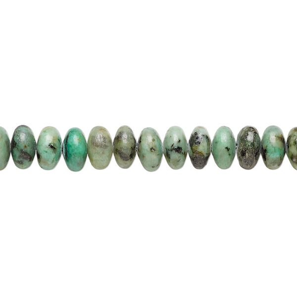 Bead, African "turquoise" (jasper) (dyed), 6x4mm rondelle, C grade, Mohs hardness 6-1/2 to 7. Sold per 15-1/2" to 16" strand. image number 0