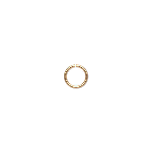 Jump ring, 14Kt gold-filled, 7mm round, 5.3mm inside diameter, 19 gauge. Sold per pkg of 20. image number 0