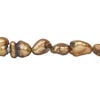Freshwater pearl 1pkg1, freeform, 15 inch light antique gold 8x7mm-14x9mm cultured image number 0