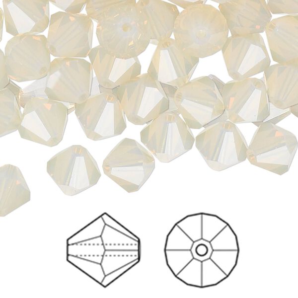 Bead 12pk sand opal, Crystal Passions® 8mm bicone 5301 image number 0