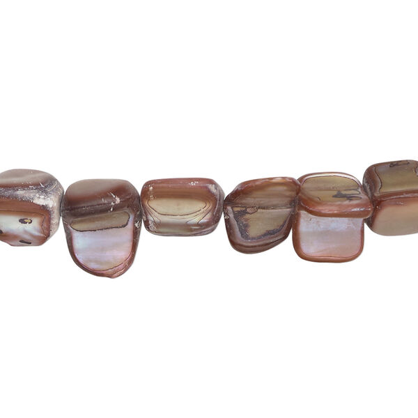 Mother-of-pearl shell 1pkg1, triangle tube bead 15 inch orchid 7x7mm-12x8mm image number 0