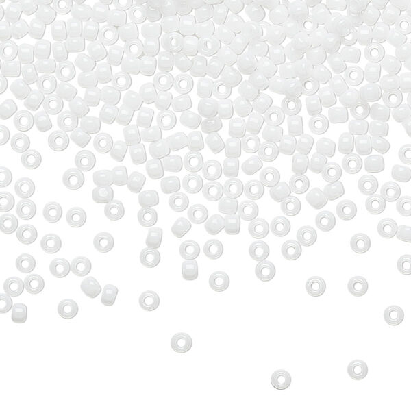 Seed bead, TOHO BEADS®, glass, pkg/50g, #11 round, opaque white (TR-11-41). image number 0