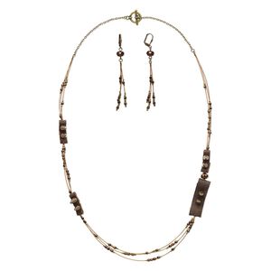 Necklace and earring set, One of a Kind Jewelry, 27 inches. Only one available.