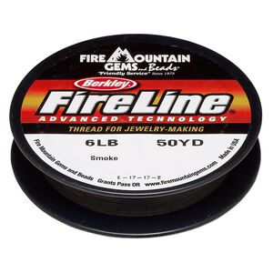 Thread, Berkley® FireLine®, gel-spun polyethylene, smoke, 0.15mm diameter 4-fiber braid, 6-pound test. Sold per 50-yard spool.