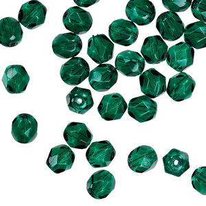 Bead 1pkg60 Czech fire-polished dipped d&eacute;cor glass, translucent teal, 6mm faceted round.
