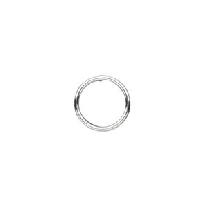 Jump ring, sterling silver, 12mm soldered round, 9.8mm inside diameter, 18 gauge. Sold per pkg of 10.