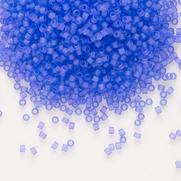 Seed bead, Delica®, glass, pkg/50g, #11 round, translucent matte purple aqua (DB-0783). image number 0
