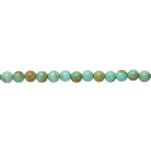 Turquoise 1pkg1, round bead 15.5-16 inch 2-4mm