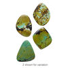 Turquoise 1pkg2, top-drilled freeform focal mix 56x46mm-90x51mm image number 2