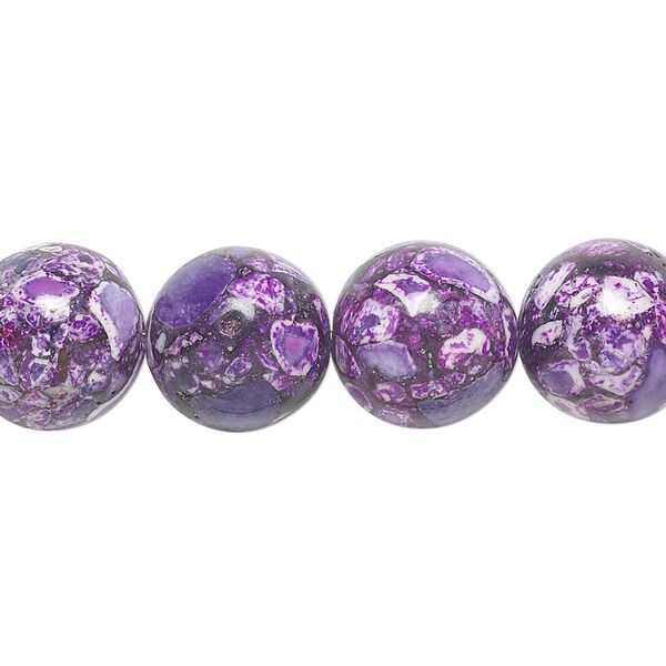 Mosaic stone 1pkg1, round bead 15.5-16 inch 12mm image number 0